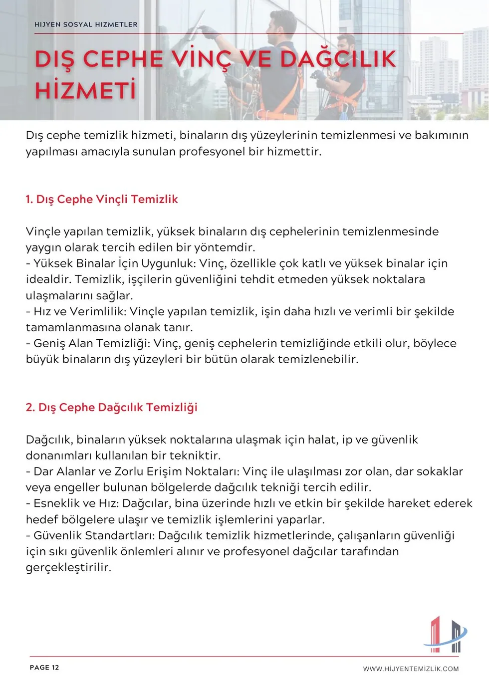 Hijyen Temizlik katalog sayfası 12