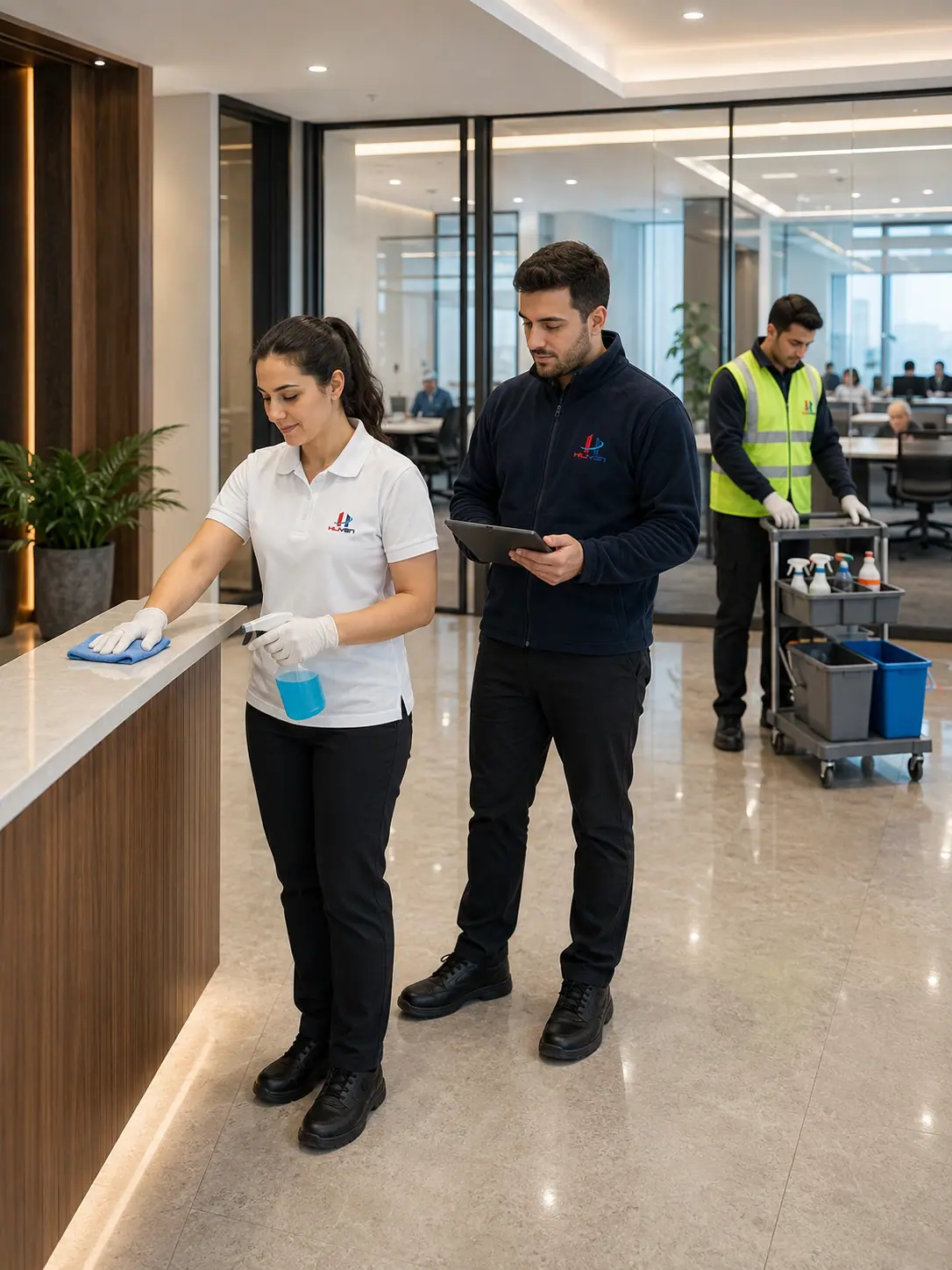 Ofis çalışma alanında planlı temizlik hizmeti