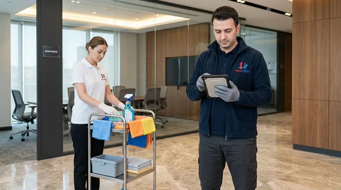 Kurumsal alanda temizlik kalitesi ve saha takibi uygulaması